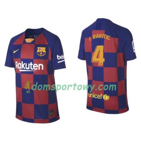 Koszulka FC Barcelona Ivan Rakitic 4 Domowe Koszulki Piłkarskie 2019-2020 Krótki Rękaw 